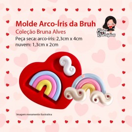 Molde De Silicone Arco-Íris da Bruh - Bruna