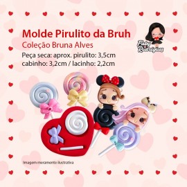 Molde De Silicone Pirulito da Bruh - Bruna