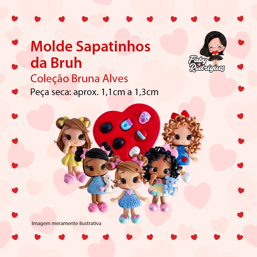 Molde De Silicone Sapatinhos da Bruh - Bruna