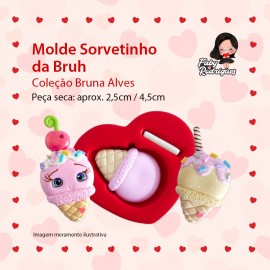 Molde De Silicone Sorvetinho da Bruh - Bruna