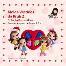 Molde De Silicone Vestidos da Bruh 2 - Bruna