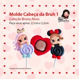 Molde De Silicone Cabeça da Bruh 1 - Bruna