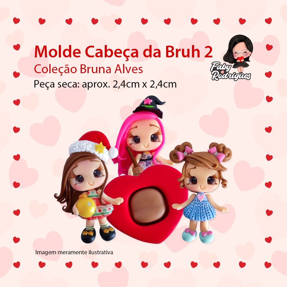 Molde De Silicone Cabeça da Bruh 2 - Bruna