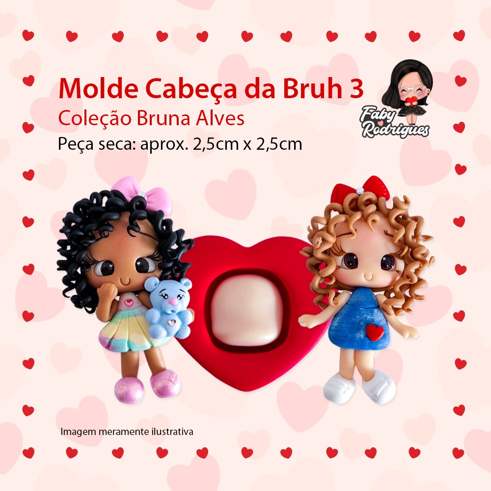 Molde De Silicone Cabeça da Bruh 3 - Bruna