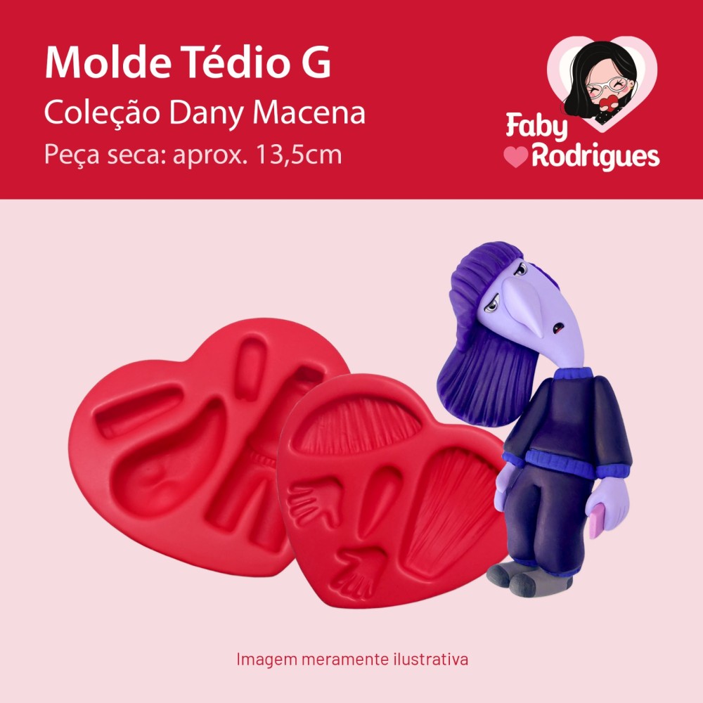 Molde de Silicone Tédio G - Dany Biscuit