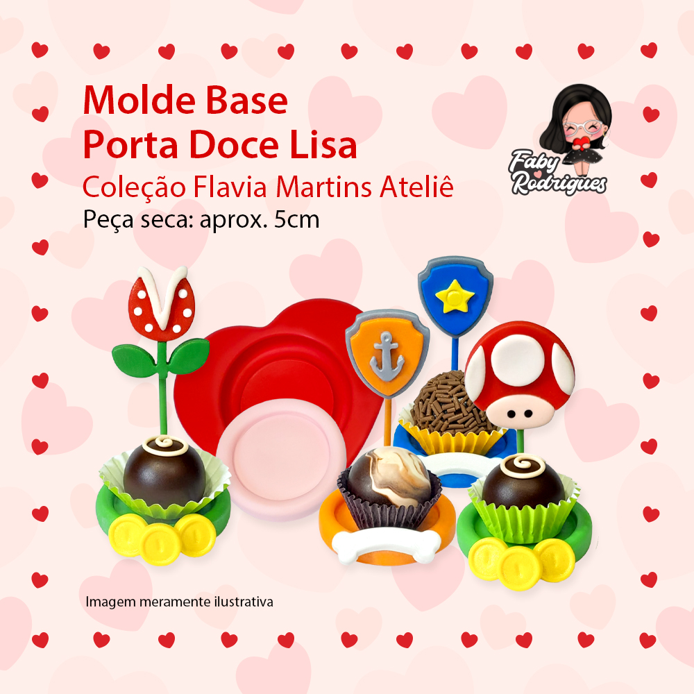 Molde de silicone Base Porta Doce Lisa - Flavia Martins