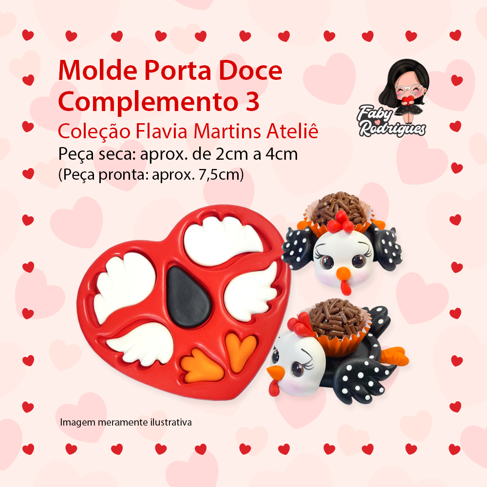 Molde de silicone Porta Doce Complemento 3 - Flavia Martins