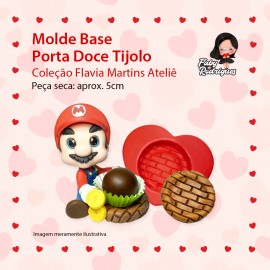 Molde de silicone Base Porta Doce Tijolo - Flavia Martins