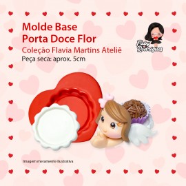 Molde de silicone Base Porta Doce Flor - Flavia Martins