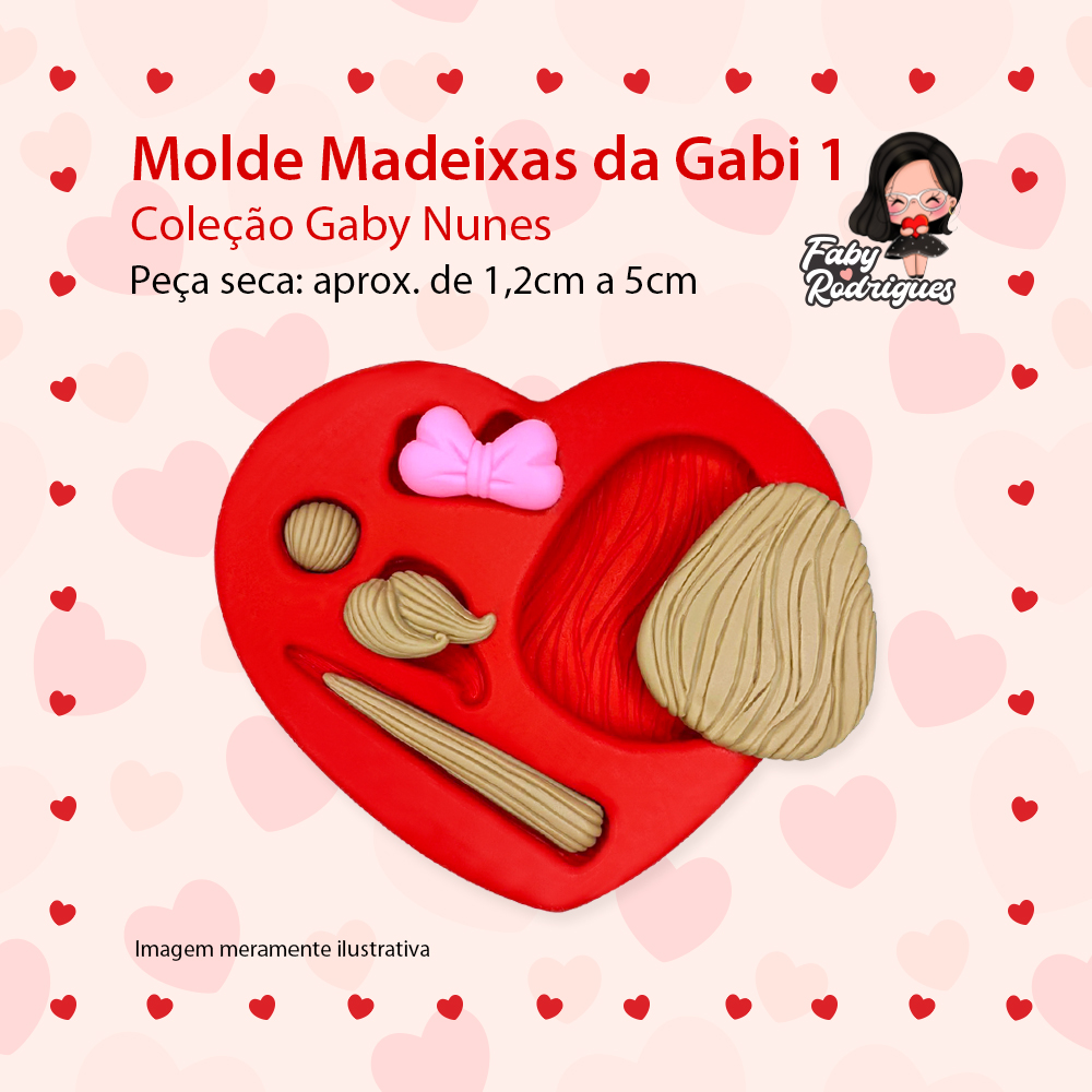 Molde de silicone Madeixas da Gabi 1 - Gaby Nunes