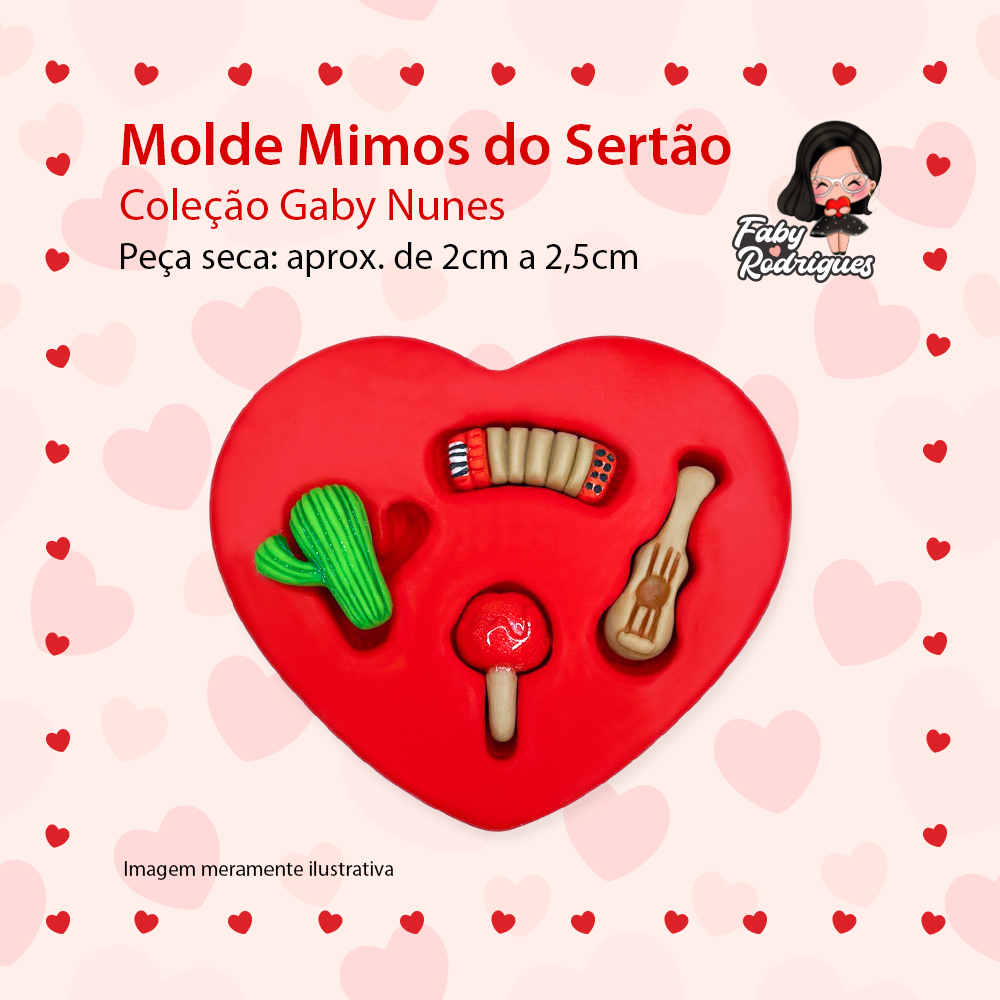 Molde de silicone Mimos do Sertão - Gaby Nunes