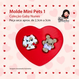 Molde de silicone Mini Pets 1 - Gaby Nunes