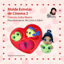 Molde de silicone Estrelas de Cinema 2 - Gaby Nunes