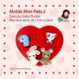 Molde de silicone Mini Pets 2 - Gaby Nunes