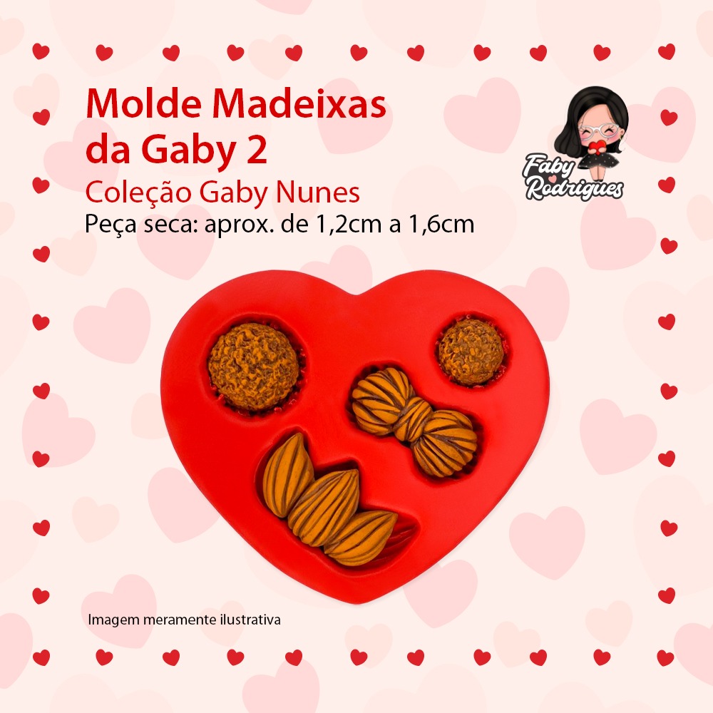 Molde de silicone Madeixas da Gaby 2 - Gaby Nunes