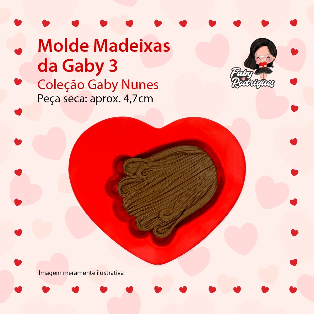 Molde de silicone Madeixas da Gaby 3 - Gaby Nunes