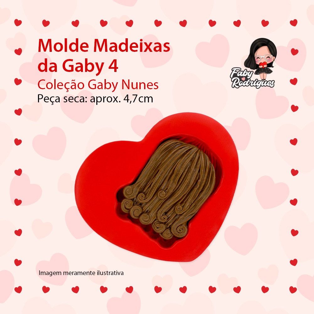 Molde de silicone Madeixas da Gaby 4 - Gaby Nunes