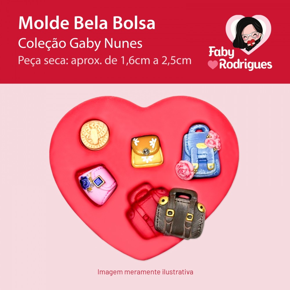Molde de silicone Bela Bolsa - Gaby Nunes