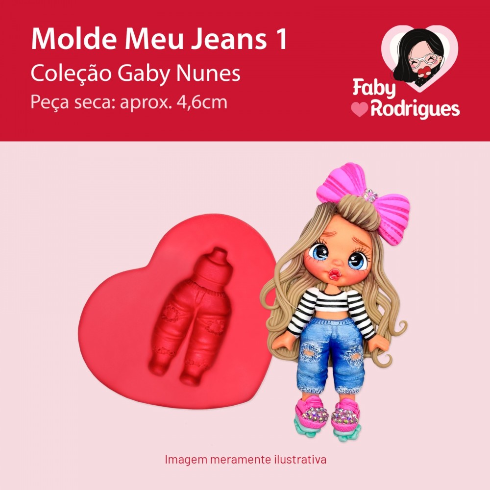 Molde de silicone Meu Jeans 1 - Gaby Nunes