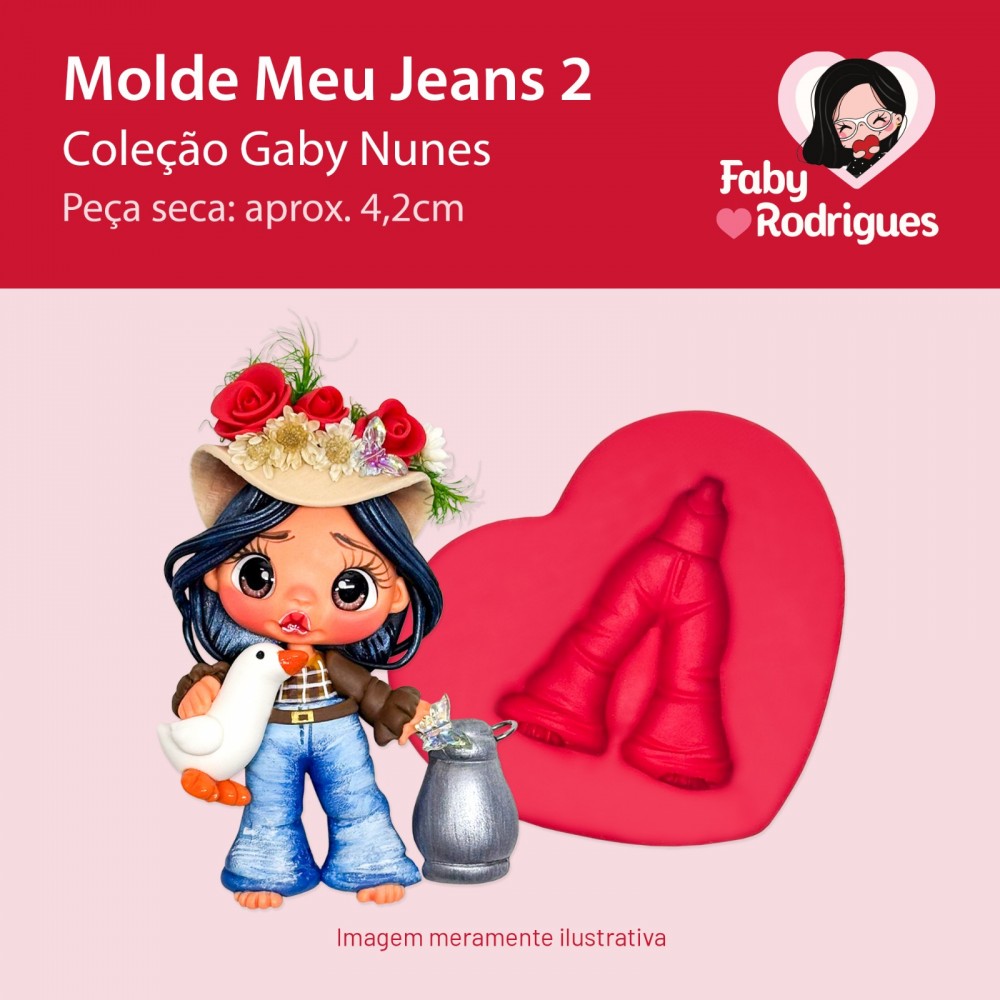 Molde de silicone Meu Jeans 2 - Gaby Nunes