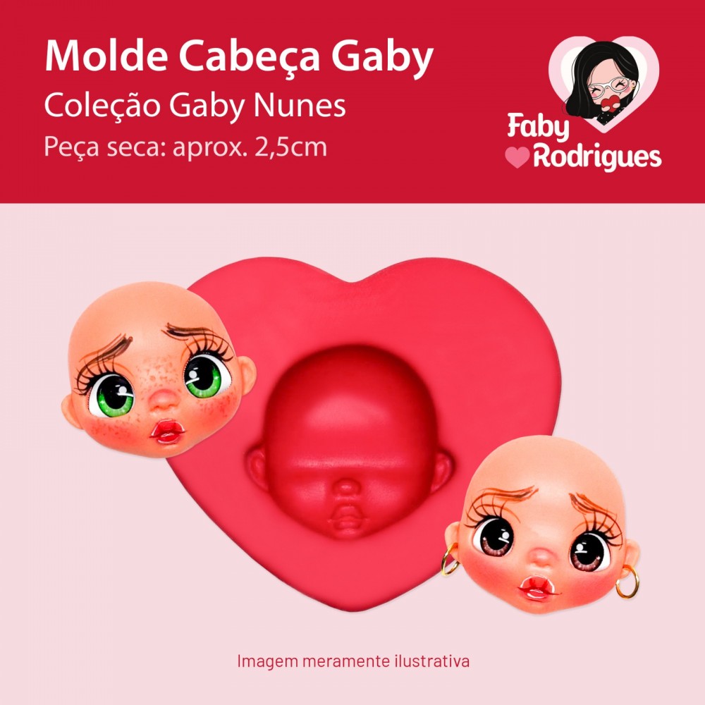 Molde de silicone Cabeça Gaby - Gaby Nunes