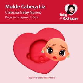Molde de silicone Cabeça Liz - Gaby Nunes