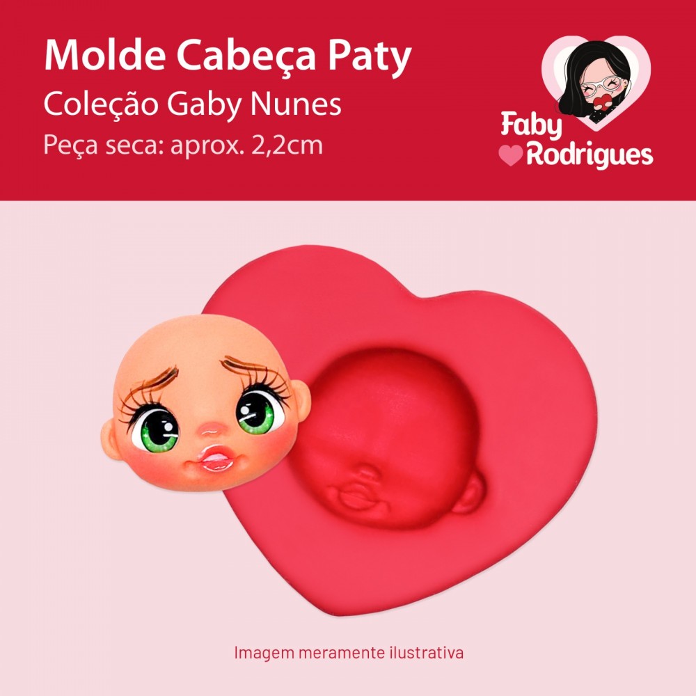 Molde de silicone Cabeça Paty - Gaby Nunes