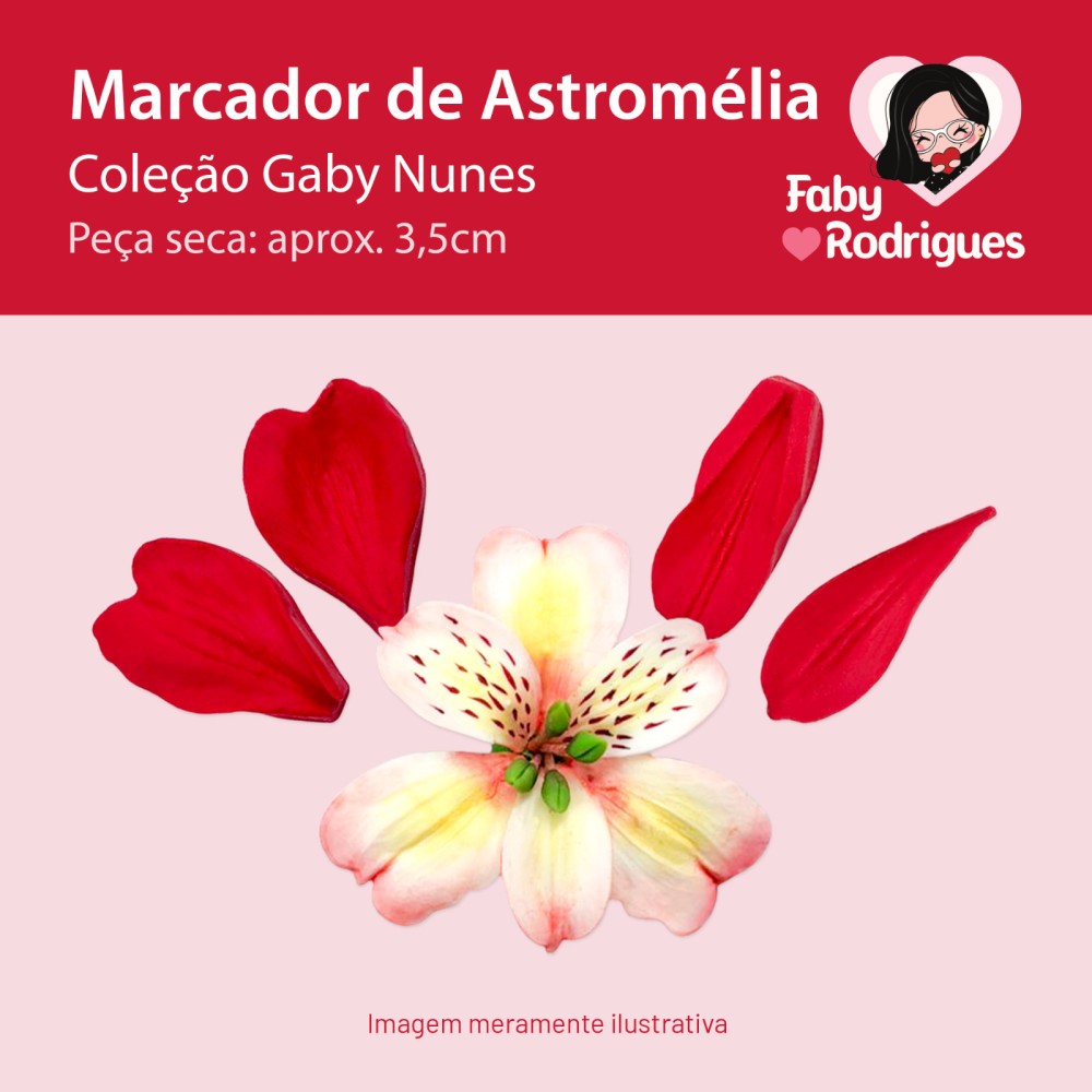 Molde de silicone Marcador de Astromelia - Gaby Nunes Molde de silicone Marcador de Astromelia - Gaby Nunes