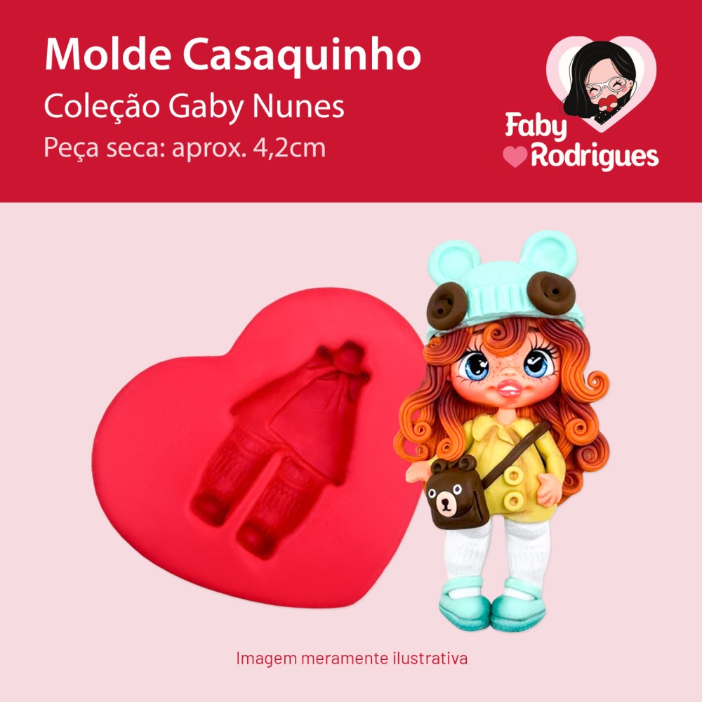 Molde de silicone Casaquinho - Gaby Nunes Molde de silicone Casaquinho - Gaby Nunes