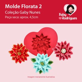 Molde de silicone Florata 2 - Gaby Nunes