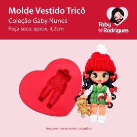 Molde de silicone Vestido Tricô - Gaby Nunes Molde de silicone Vestido Tricô - Gaby Nunes