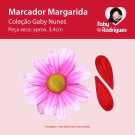 Molde de silicone Marcador Margarida - Gaby Nunes