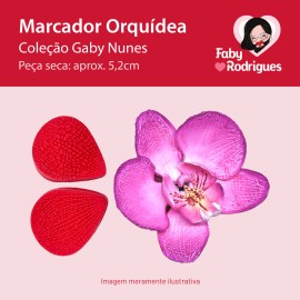 Molde de silicone Marcador Orquidea - Gaby Nunes