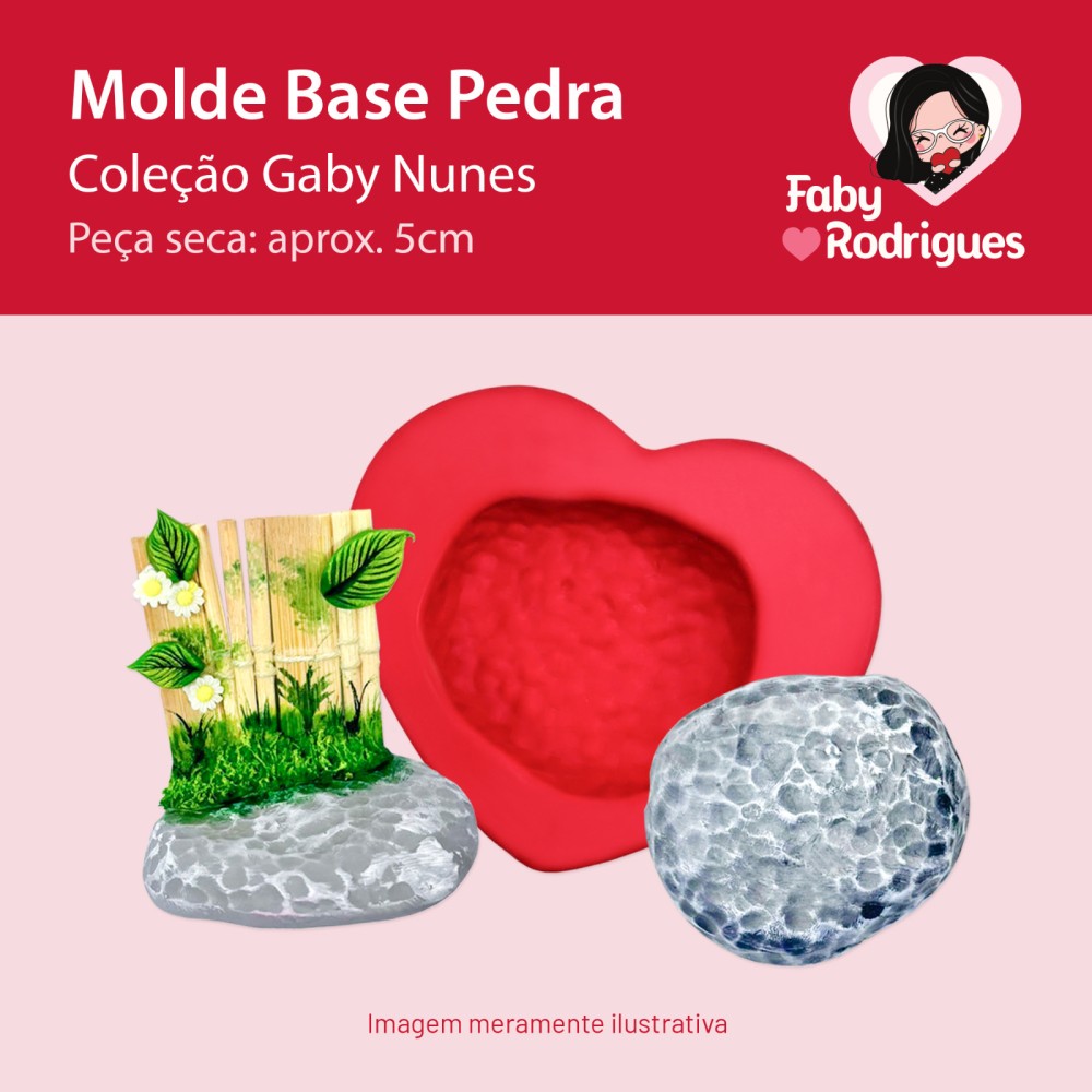 Molde de silicone Base Pedra - Gaby Nunes