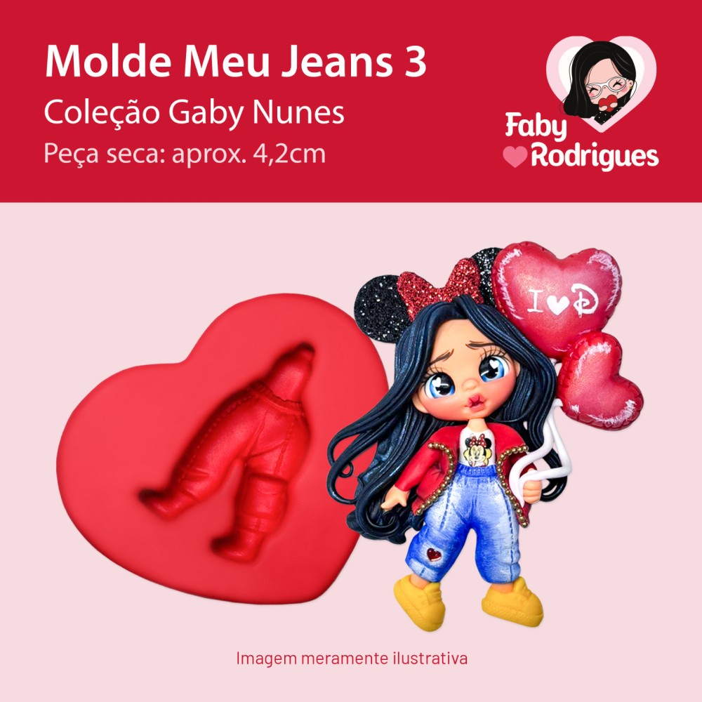 Molde de silicone Meu Jeans 3 - Gaby Nunes