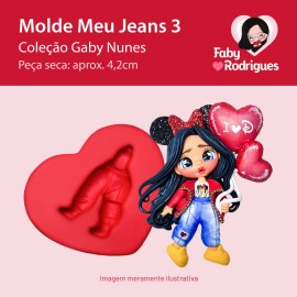 Molde de silicone Meu Jeans 3 - Gaby Nunes