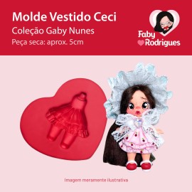 Molde de silicone Vestido Ceci - Gaby Nunes