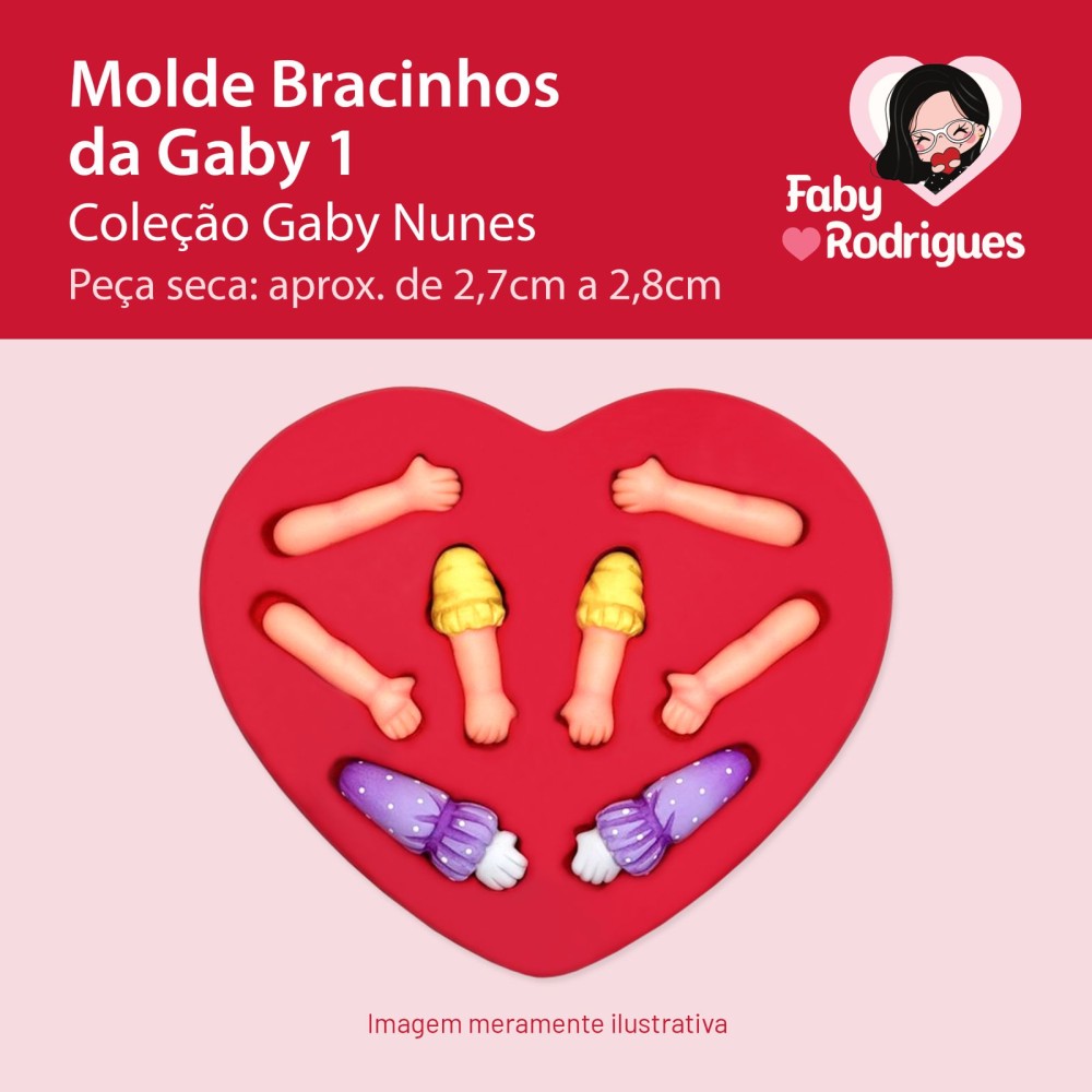 Molde de silicone Bracinhos da Gaby 1 - Gaby Nunes
