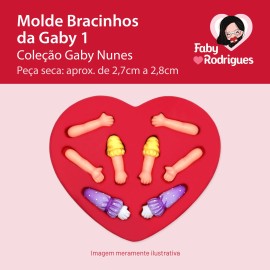 Molde de silicone Bracinhos da Gaby 1 - Gaby Nunes