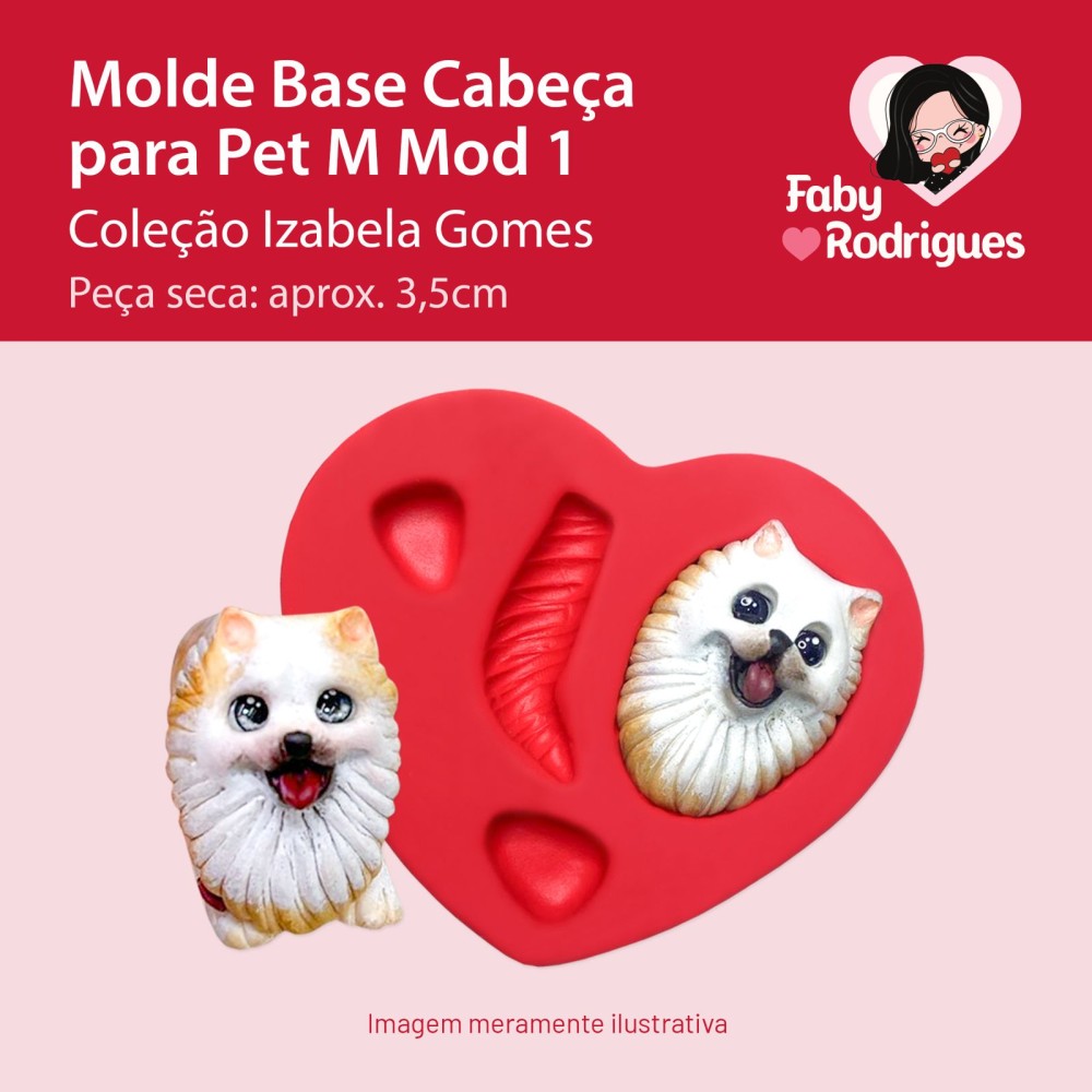 Molde de Silicone Base Cabeça para Pet M 1 - Izabela Gomes
