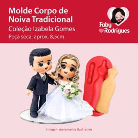 Molde de Silicone Corpo de Noiva Tradicional - Izabela Gomes