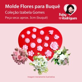Molde de Silicone Flores para Buquê - Izabela Gomes