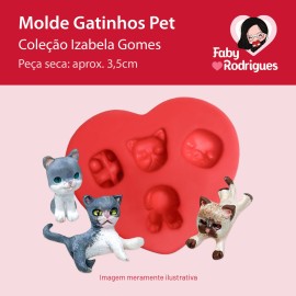 Molde de Silicone Gatinhos Pet - Izabela Gomes