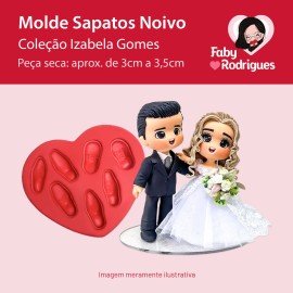 Molde de Silicone Sapatos Noivo - Izabela Gomes