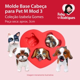 Molde de Silicone Base Cabeça para Pet M 3 - Izabela Gomes