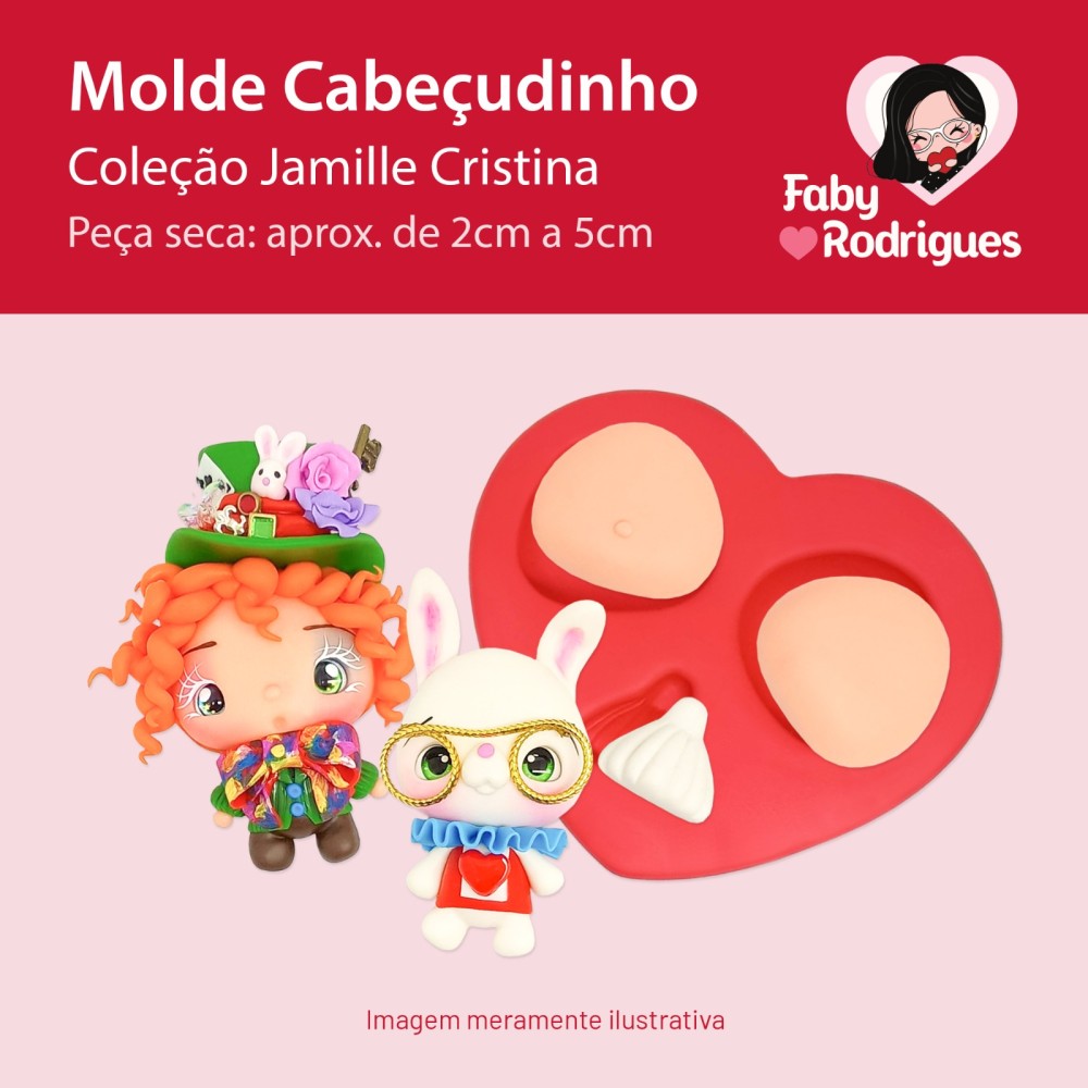 Molde de Silicone Cabeçudinho - Jamille Cristina