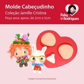 Molde de Silicone Cabeçudinho - Jamille Cristina