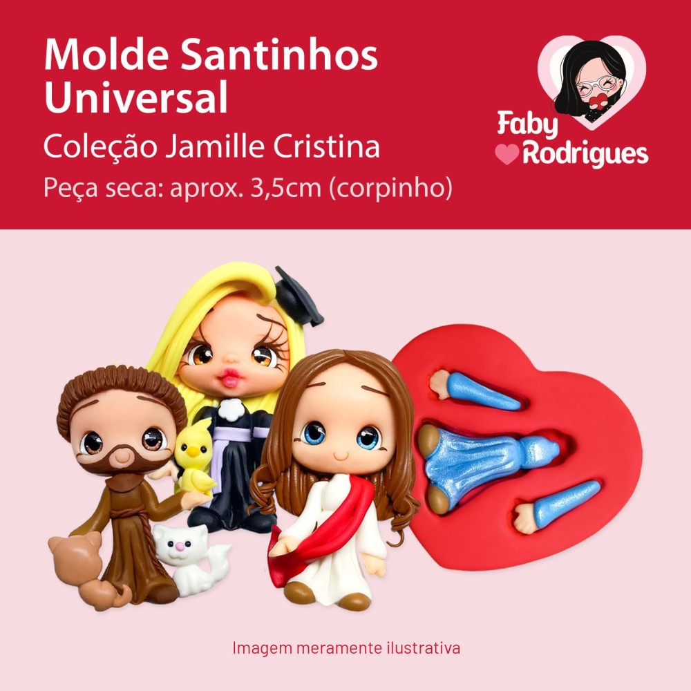 Molde de Silicone Santinhos Universal - Jamille Cristina