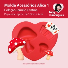 Molde de Silicone Acessórios Alice 1 - Jamille Cristina