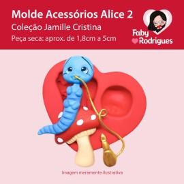 Molde de Silicone Acessórios Alice 2 - Jamille Cristina